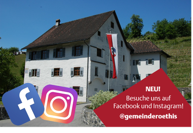 Gemeinde Röthis jetzt auch auf Instagram und Facebook